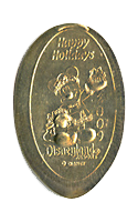 DS0020 RETIRED 2006 HAPPY HOLIDAYS Santa Mickey PICTORIAL TEAM elongated token